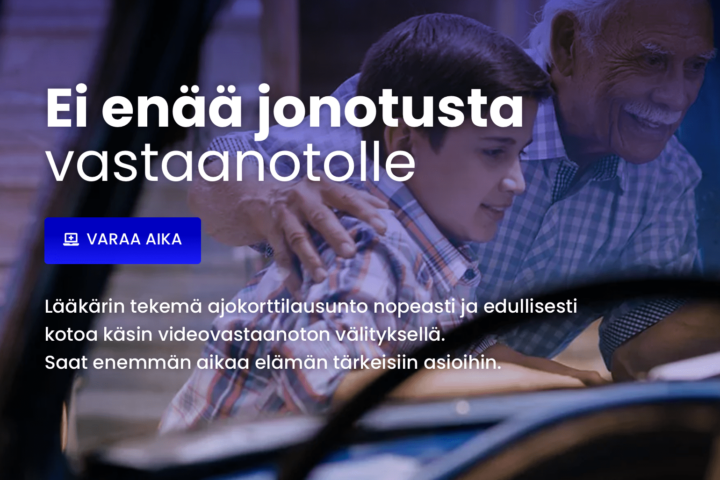 kuva ajokorttilausunto.fi verkkosivusta.